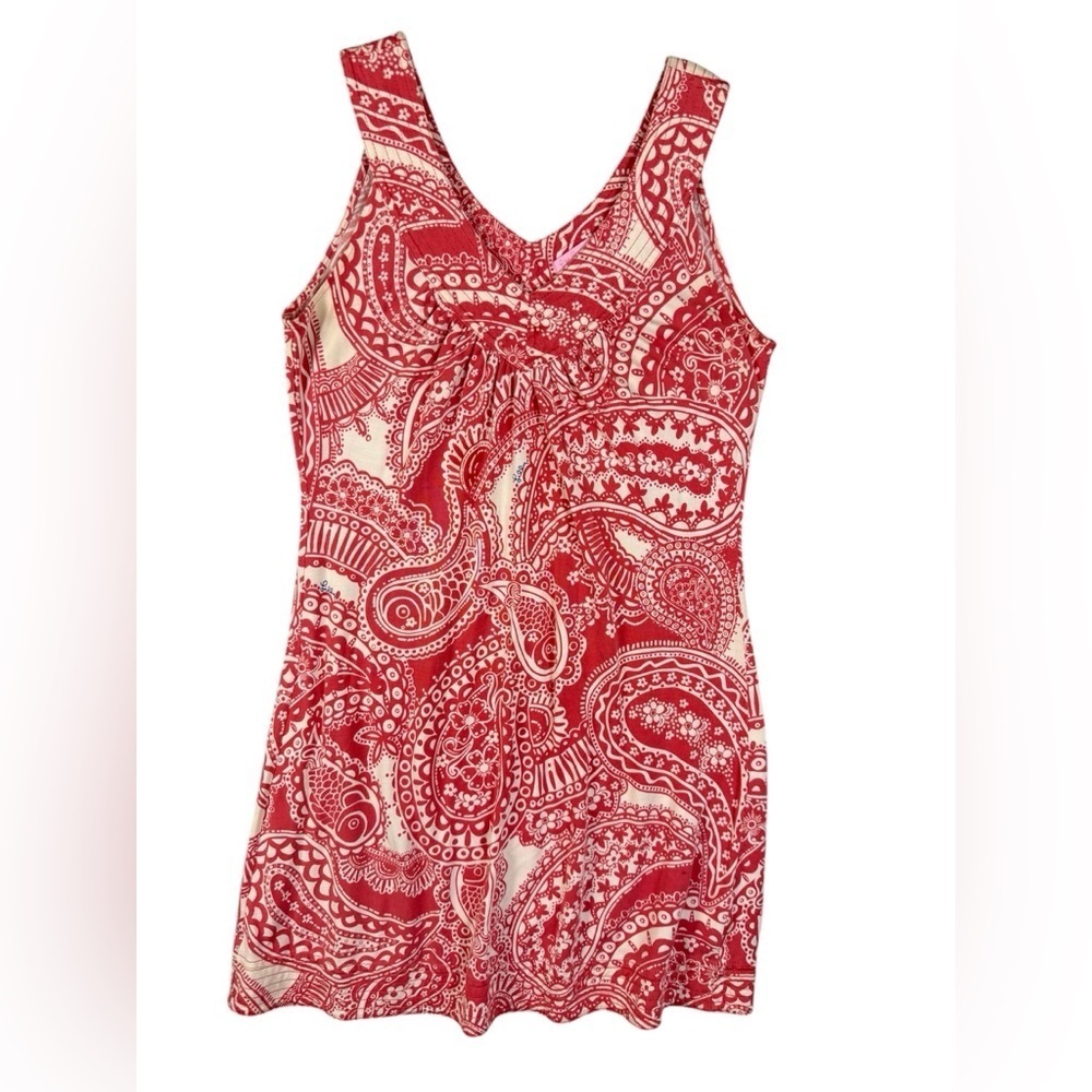 Lilly Pulitzer silk blend belted v neck dress size M preppy preowned - Picture 5 of 10